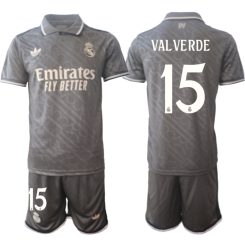 Kopen Real Madrid Federico Valverde #15 Derde Shirt 2024-2025 Korte Mouw (+ Korte broeken)