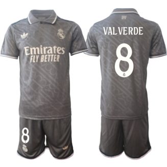 Kopen Real Madrid Federico Valverde #8 Derde Shirt 2024-2025 Korte Mouw (+ Korte broeken)