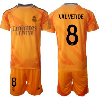 Kopen Real Madrid Federico Valverde #8 Uitshirt 2024-2025 Korte Mouw (+ Korte broeken)