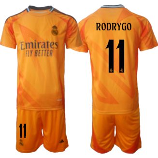 Kopen Real Madrid Rodrygo #11 Uitshirt 2024-2025 Korte Mouw (+ Korte broeken)