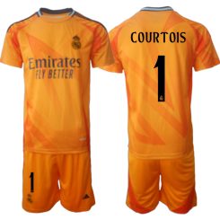 Kopen Real Madrid Thibaut Courtois #1 Uitshirt 2024-2025 Korte Mouw (+ Korte broeken)