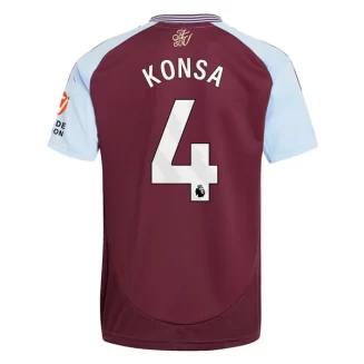 Aston Villa Ezri Konsa #4 Thuisshirt 2024-2025 korte mouw voordelig online kopen