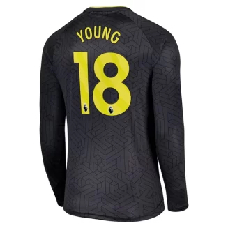 Everton Ashley Young #18 Uitshirt 2024-2025 lange mouwen voordelig online kopen