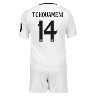 Kids Real Madrid Aurélien Tchouaméni #14 Thuisshirt 2024-2025 Korte Mouw (+ Korte broeken) voordelig online kopen