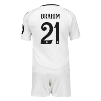 Kids Real Madrid Brahim Díaz #21 Thuisshirt 2024-2025 Korte Mouw (+ Korte broeken) voordelig online kopen