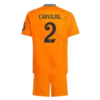 Kids Real Madrid Daniel Carvajal #2 Uitshirt 2024-2025 Korte Mouw (+ Korte broeken) voordelig online kopen