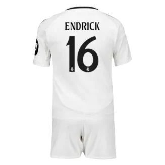 Kids Real Madrid Endrick Felipe #16 Thuisshirt 2024-2025 Korte Mouw (+ Korte broeken) voordelig online kopen