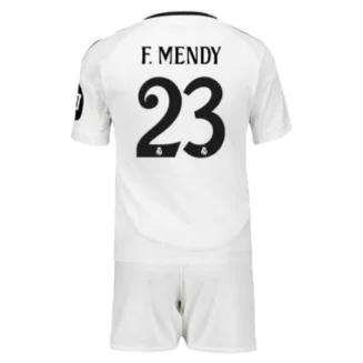 Kids Real Madrid Ferland Mendy #23 Thuisshirt 2024-2025 Korte Mouw (+ Korte broeken) voordelig online kopen