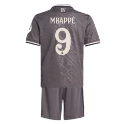 Kids Real Madrid Kylian Mbappé #9 Derde Shirt 2024-2025 Korte Mouw (+ Korte broeken) voordelig online kopen