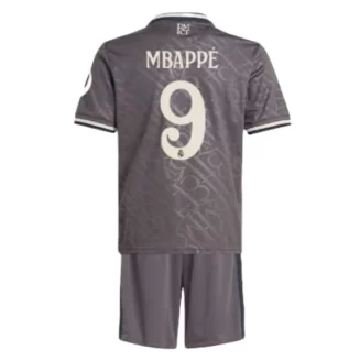 Kids Real Madrid Kylian Mbappé #9 Derde Shirt 2024-2025 Korte Mouw (+ Korte broeken) voordelig online kopen