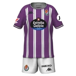 Kopen Kids Real Valladolid Thuisshirt 2024-2025 Korte Mouw (+ Korte broeken)