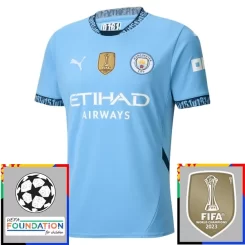 Kopen Manchester City Bernardo Silva #20 Thuisshirt 2024-2025 Korte Mouw Voetbaltenue Patch-1