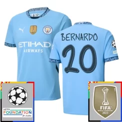 Kopen Manchester City Bernardo Silva #20 Thuisshirt 2024-2025 Korte Mouw Voetbaltenue Patch