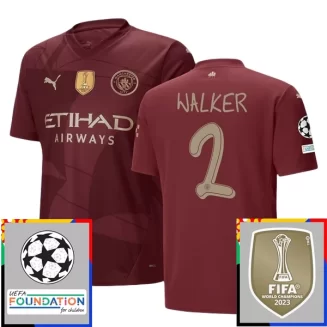 Kopen Manchester City Kyle Walker #2 Derde Shirt 2024-2025 Korte Mouw Voetbaltenue Patch