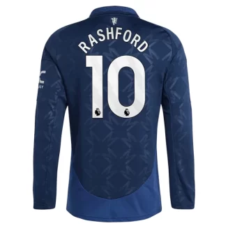 Kopen Manchester United Marcus Rashford #10 Uitshirt 2024-2025 Lange Mouwen