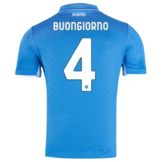 Kopen SSC Napoli Alessandro Buongiorno #4 Thuisshirt 2024-2025 Korte Mouw