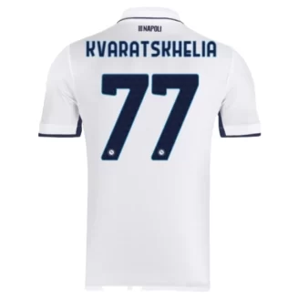 Kopen SSC Napoli Khvicha Kvaratskhelia #77 Uitshirt 2024-2025 Korte Mouw