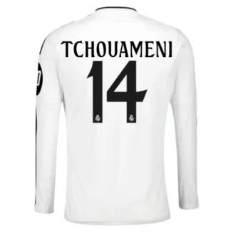 Real Madrid Aurélien Tchouaméni #14 Thuisshirt 2024-2025 lange mouwen voordelig online kopen