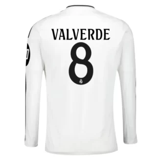 Real Madrid Federico Valverde #8 Thuisshirt 2024-2025 lange mouwen voordelig online kopen