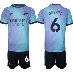 Arsenal Derde Shirt 2024-2025 Gabriel Magalhaes #6 Korte Mouw (+ Korte broeken) voordelig online kopen