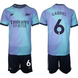 Arsenal Derde Shirt 2024-2025 Gabriel Magalhaes #6 Korte Mouw (+ Korte broeken) voordelig online kopen