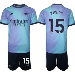 Arsenal Derde Shirt 2024-2025 Jakub Kiwior #15 Korte Mouw (+ Korte broeken) voordelig online kopen