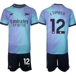 Arsenal Derde Shirt 2024-2025 Jurrien Timber #12 Korte Mouw (+ Korte broeken) voordelig online kopen