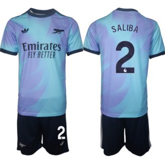 Arsenal Derde Shirt 2024-2025 William Saliba #2 Korte Mouw (+ Korte broeken) voordelig online kopen