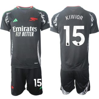 Arsenal Uitshirt 2024-2025 Jakub Kiwior #15 Korte Mouw (+ Korte broeken) voordelig online kopen