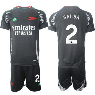 Arsenal Uitshirt 2024-2025 William Saliba #2 Korte Mouw (+ Korte broeken) voordelig online kopen