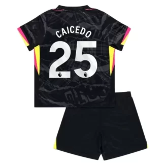 Chelsea Derde Shirt voor kinderen 2024-2025 Moises Caicedo #25 Korte Mouw (+ Korte broeken) voordelig online kopen