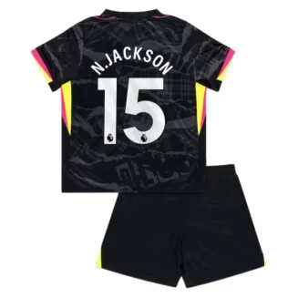 Chelsea Derde Shirt voor kinderen 2024-2025 Nicolas Jackson #15 Korte Mouw (+ Korte broeken) voordelig online kopen