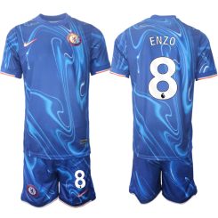 Chelsea Thuisshirt 2024-2025 Enzo Fernandez #8 Korte Mouw (+ Korte broeken) voordelig online kopen