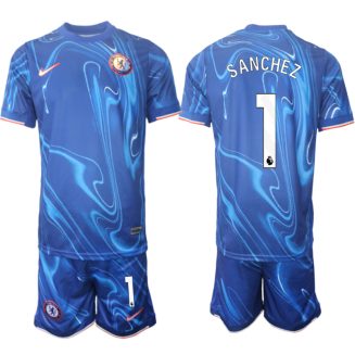 Chelsea Thuisshirt 2024-2025 Robert Sanchez #1 Korte Mouw (+ Korte broeken) voordelig online kopen