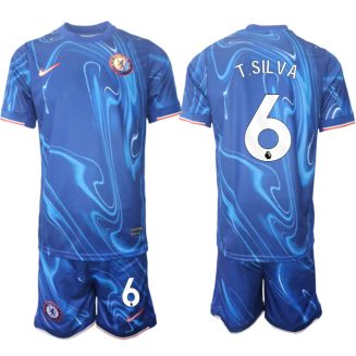 Chelsea Thuisshirt 2024-2025 Thiago Silva #6 Korte Mouw (+ Korte broeken) voordelig online kopen