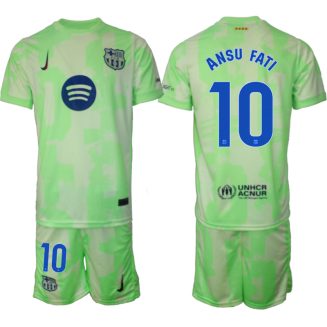 FC Barcelona Derde Shirt 2024-2025 Ansu Fati #10 Korte Mouw (+ Korte broeken) voordelig online kopen