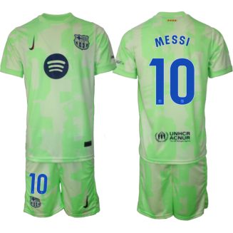 FC Barcelona Derde Shirt 2024-2025 Lionel Messi #10 Korte Mouw (+ Korte broeken) voordelig online kopen