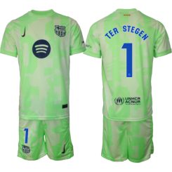 FC Barcelona Derde Shirt 2024-2025 Marc-Andre ter Stegen #1 Korte Mouw (+ Korte broeken) voordelig online kopen