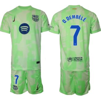 FC Barcelona Derde Shirt 2024-2025 Ousmane Dembélé #7 Korte Mouw (+ Korte broeken) voordelig online kopen