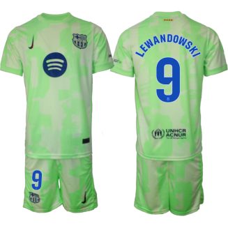 FC Barcelona Derde Shirt 2024-2025 Robert Lewandowski #9 Korte Mouw (+ Korte broeken) voordelig online kopen