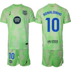 FC Barcelona Derde Shirt 2024-2025 Ronaldinho #10 Korte Mouw (+ Korte broeken) voordelig online kopen