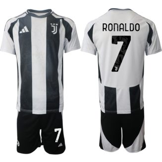 Juventus Thuisshirt 2024-2025 Cristiano Ronaldo #7 Korte Mouw (+ Korte broeken) voordelig online kopen