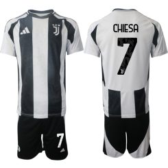 Juventus Thuisshirt 2024-2025 Federico Chiesa #7 Korte Mouw (+ Korte broeken) voordelig online kopen