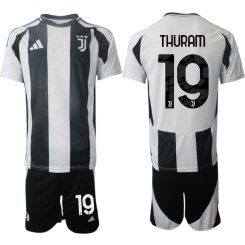 Juventus Thuisshirt 2024-2025 Khéphren Thuram #19 Korte Mouw (+ Korte broeken) voordelig online kopen