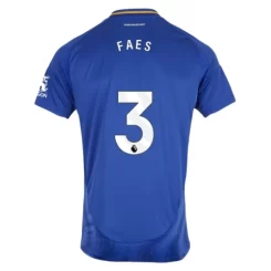 Leicester City Thuisshirt 2024-2025 Wout Faes #3 korte mouw voordelig online kopen