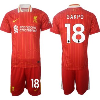 Liverpool Thuisshirt 2024-2025 Cody Gakpo #18 Korte Mouw (+ Korte broeken) voordelig online kopen