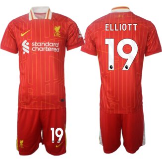 Liverpool Thuisshirt 2024-2025 Harvey Elliott #19 Korte Mouw (+ Korte broeken) voordelig online kopen