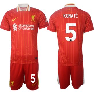 Liverpool Thuisshirt 2024-2025 Ibrahima Konaté #5 Korte Mouw (+ Korte broeken) voordelig online kopen