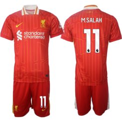 Liverpool Thuisshirt 2024-2025 Mohamed Salah #11 Korte Mouw (+ Korte broeken) voordelig online kopen