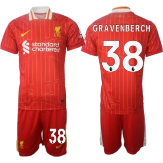 Liverpool Thuisshirt 2024-2025 Ryan Gravenberch #38 Korte Mouw (+ Korte broeken) voordelig online kopen